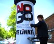 Plakataktion der Linkspartei.PDS gegen den G8-Gipfel; Foto: Axel Hildebrandt