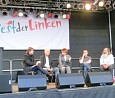 Podium auf dem Fest der Linken; Foto: Axel Hildebrandt