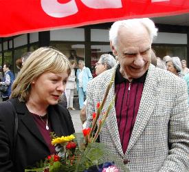 Sylvia Yvonne Kaufmann (MdEP) in Lichtenberg; Foto: Axel Hildebrandt