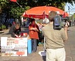 Straßenwahlkampf in Pankow; Foto: Axel Hildebrandt