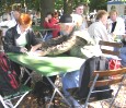 im Restaurant 'Loretta' -Ziel der ND-Herbstwanderung; Foto: Elke Brosow