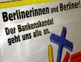 Wanderausstellung über den Berliner Bankenskandal 2001; Foto: Heidi Wagner