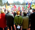 Protest gegen NPD-Parteitag; Foto: Axel Hildebrandt