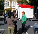 Interview für das Schweizer Fernsehen; Foto: Axel Hildebrandt