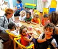 Im jüdisch-arabischen Jerusalemer Kindergarten; Foto: Axel Hildebrandt